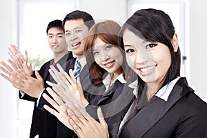 Business people applauding photo