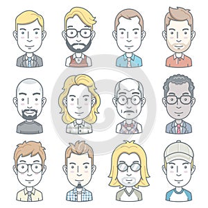 Business people avatar icons.