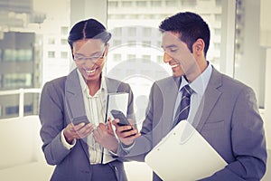 Business people in board room meeting