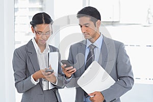 Business people in board room meeting