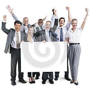 Business People Celebration Happiness Banner Copy Space Concept