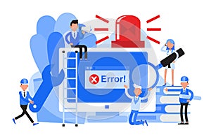 Business people character vector design. Error and unavailable page concept