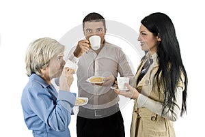 Business people at coffee break