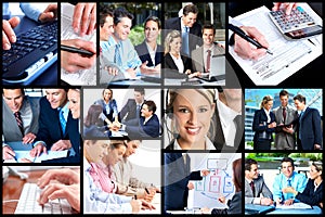 Business people collage.