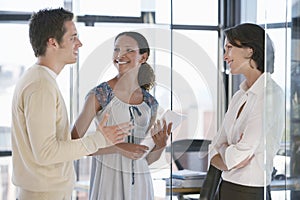Business People Communicating In Office photo