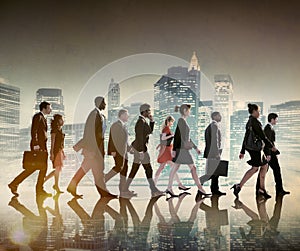 Business People Commuter Corporate City Concept
