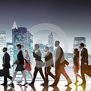 Business People Commuter Corporate City Concept