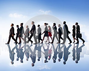 Business People Commuter Walking City Concept