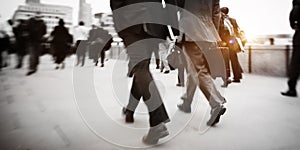 Business People Commuter Walking Travel Crowd Concept