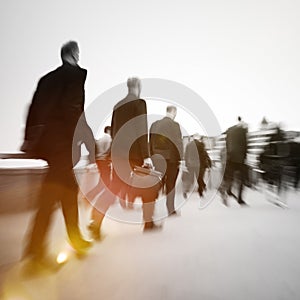 Business People Commuter Walking Travel Crowd Concept