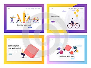 Business People Competition Concept Landing Page