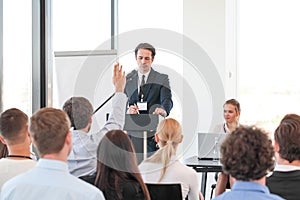 Business people at conference