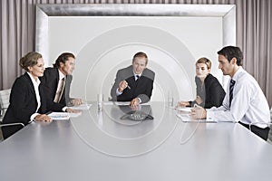 Business People On Conference Call