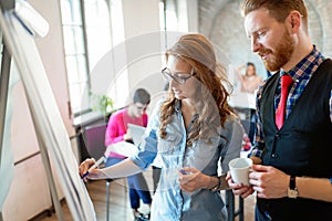 Business people conference in modern meeting room