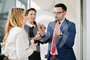 Business people conference in modern meeting room