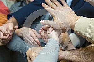 Business people congratulating after finishing a project 