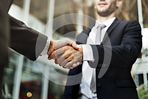 Business People Corporate Connection Greeting Handshake Concept