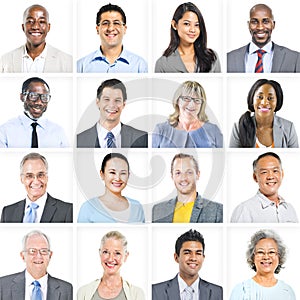 Business People Corporate Set of Faces Concept