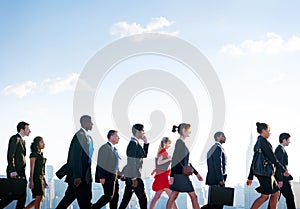 Business People Corporate Walking City Concept