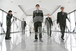 Business people in corridor