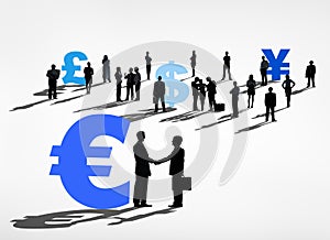 Business People And Currency Symbols