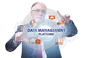 Business people in data management concept