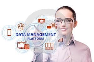 Business people in data management concept