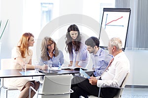 Business people discussing in a meeting