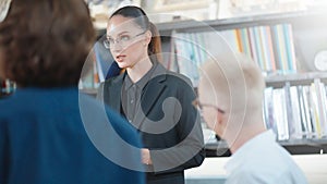 Business people discussing together in conference room during meeting at office