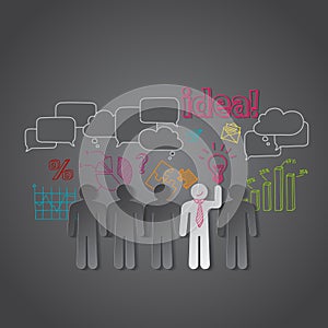 Business people discussion group teamwork idea