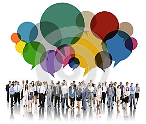 Business People Diverse Standing Communication Concept