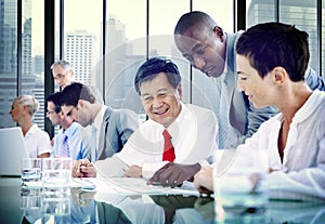 Business People Diversity Team Corporate Communication Concept photo