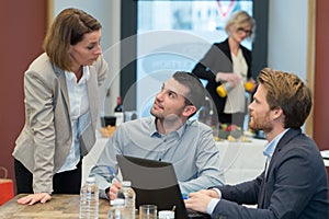 business people enjoy in lunch at restaurant