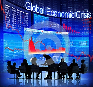 Business People Facing Global Economic Crisis
