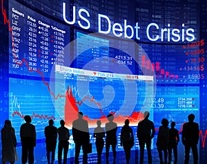 Business People Facing US Debt Crisis