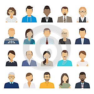 Business people flat avatars