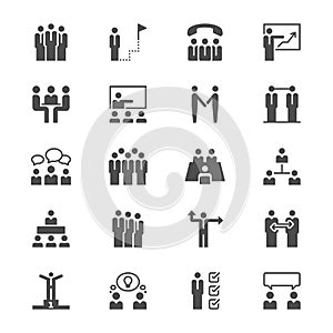 Business people flat icons