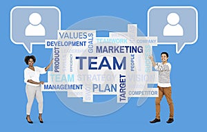 Business people focusing on teamwork