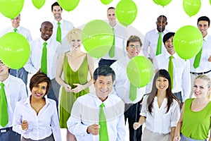 Business People in Green Business Meeting