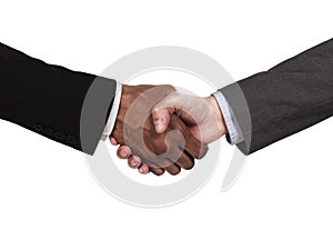 Business people greeting eachother