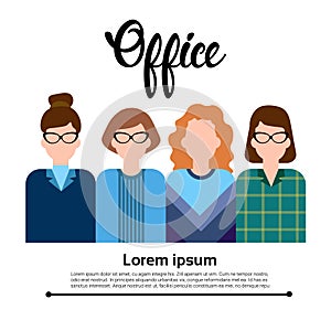 Business People Group Icon Set Woman Businesspeople Team Office Worker