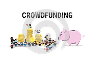 Business People Group Investment Money Investor Crowd Funding Web Banner