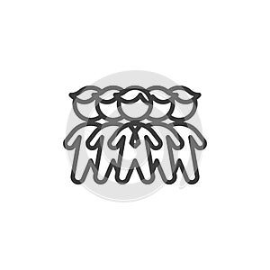 Business people group line icon