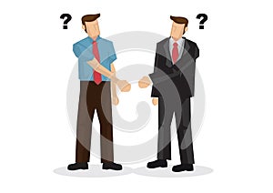 Business people hand shaking with different hands. Concept of mi