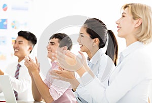 Business people hands applauding at meeting