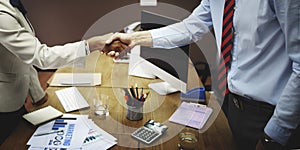 Business People Handshake Greeting Deal Concept