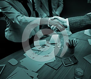 Business People Handshake Greeting Deal Concept