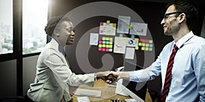 Business People Handshake Greeting Deal Concept