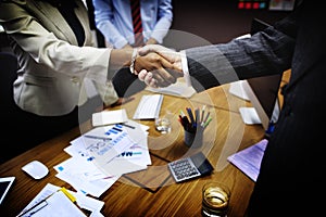 Business People Handshake Greeting Deal Concept