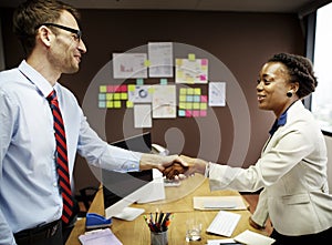 Business People Handshake Greeting Deal Concept